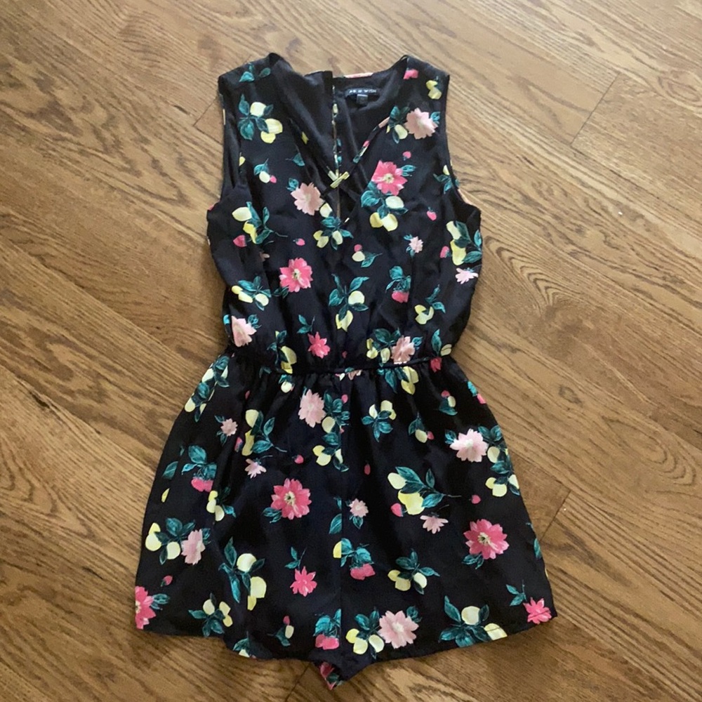 floral lemon romper
